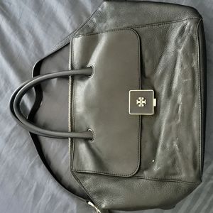 Tory Burch Clara Satchel black leather